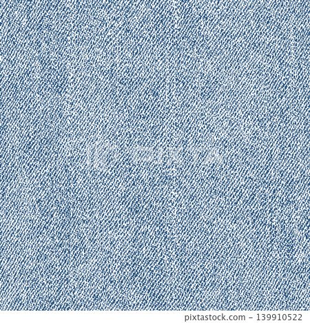 Indigo denim fabric texture vector with vintage jeans weave and realistic textile background 139910522