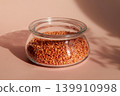 Raw Chickpeas on Pink Background 139910998