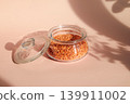 Raw Chickpeas on Pink Background 139911002