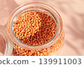 Raw Chickpeas on Pink Background 139911003