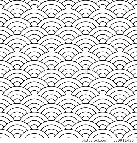 Seigaiha seamless pattern, wave scale pattern, traditional Japanese pattern Seigaiha seamless pattern, wave scale pattern, traditional Japanese pattern 139911456