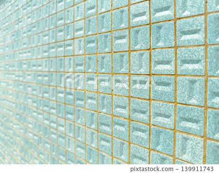 Textured Light Blue Grid Architectural Tile Wall Textured Light Blue Grid Architectural Tile Wall 139911743