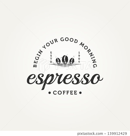 espresso coffee shop badge vintage logo design espresso coffee shop badge vintage logo design 139912429