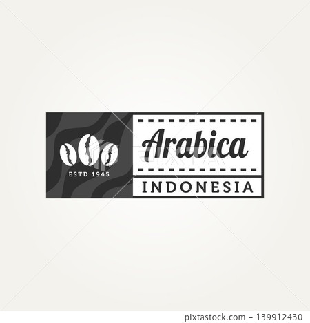 arabica indonesian coffee badge vintage logo arabica indonesian coffee badge vintage logo 139912430
