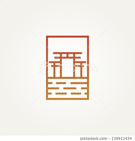 traditional torii gate minimalist line art logo traditional torii gate minimalist line art logo 139912434