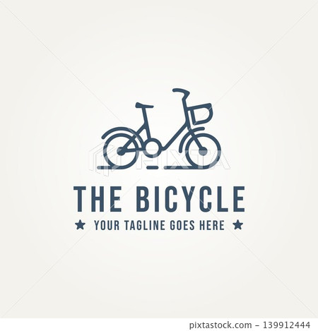 bicycle minimalist line art icon logo illustration bicycle minimalist line art icon logo illustration 139912444