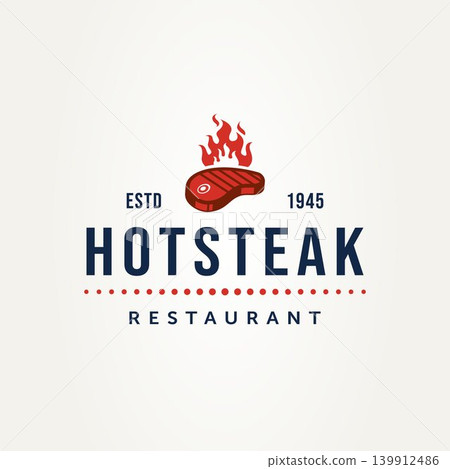 vintage steak house restaurant badge logo design vintage steak house restaurant badge logo design 139912486