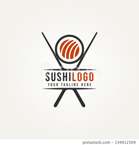 sushi japanese food minimalist logo design sushi japanese food minimalist logo design 139912509