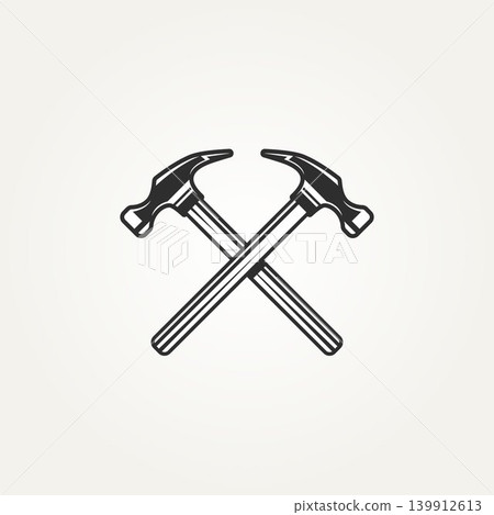 isolated letter x hammer carpentry vintage vector illustration design isolated letter x hammer carpentry vintage vector illustration design 139912613