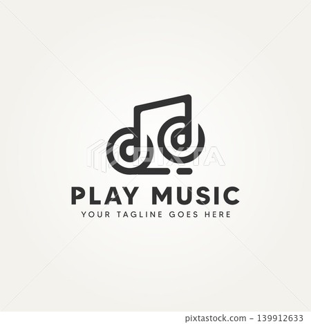 music note minimalist line art icon logo design music note minimalist line art icon logo design 139912633