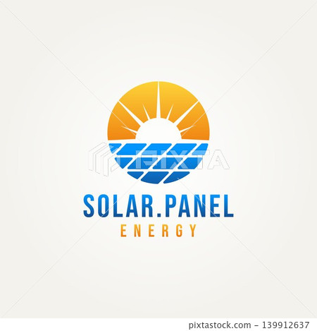 solar panel energy simple minimalist logo solar panel energy simple minimalist logo 139912637