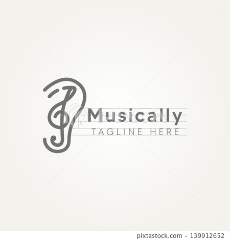 musically minimalist line art logo design musically minimalist line art logo design 139912652