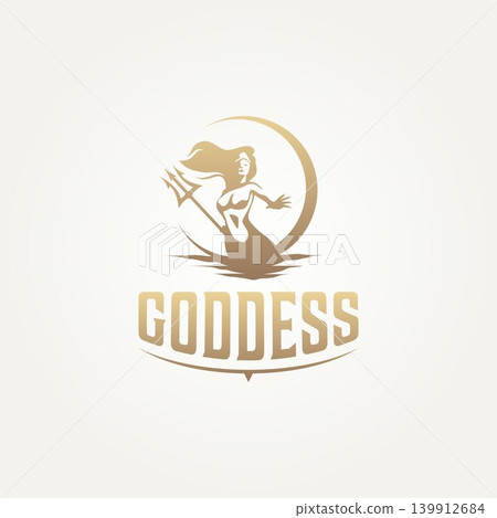 goddess of the ocean silhouette logo design goddess of the ocean silhouette logo design 139912684