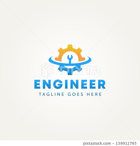 gears and wrench engineering modern logo template vector illustration design. simple repair, service, industrial and mechanical logo concept gears and wrench engineering modern logo template vector illustration design. simple repair, service, industrial and mechanical logo concept 139912765
