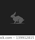 isolated rabbit silhouette logo icon template vector illustration design 139912815
