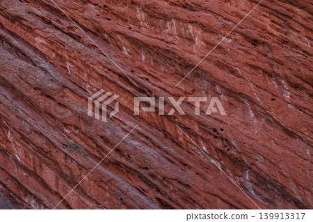 Texture of red mountain close-up 139913317