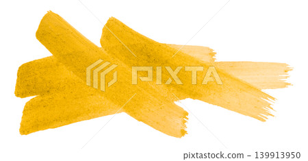 yellow brush isolated on transparent background yellow watercolor yellow brush isolated on transparent background yellow watercolor 139913950