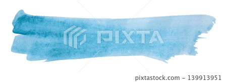 Light blue brush isolated on transparent background Light blue watercolor Light blue brush isolated on transparent background Light blue watercolor 139913951
