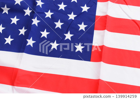 american wave flag texture background, USA 139914259