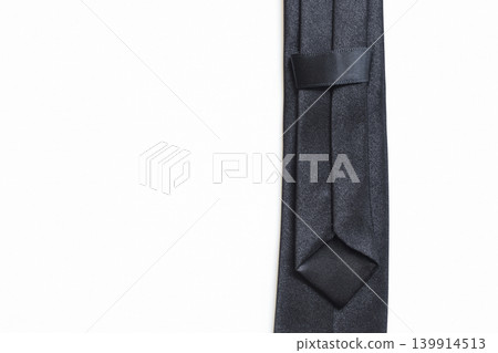 black necktie isolated on white background, father day concept and business style black necktie isolated on white background, father day concept and business style 139914513