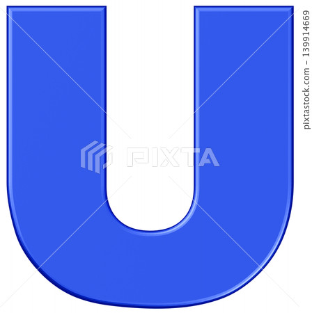 3D材質_字母U_藍色 3D材質_字母U_藍色 139914669