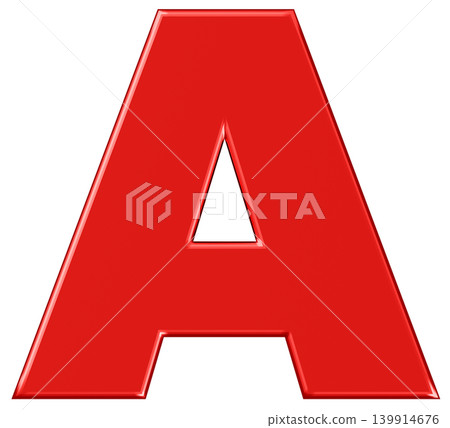 3D材質_字母A_紅色 3D材質_字母A_紅色 139914676