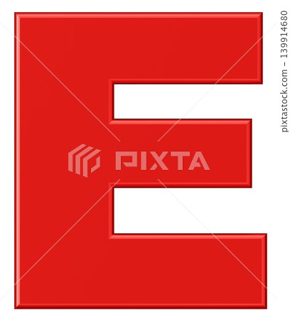 3D Material_Alphabet_E_Red 3D Material_Alphabet_E_Red 139914680