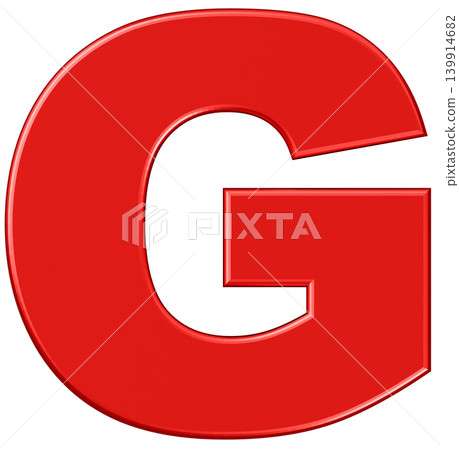 3D材質_字母_G_紅色 3D材質_字母_G_紅色 139914682