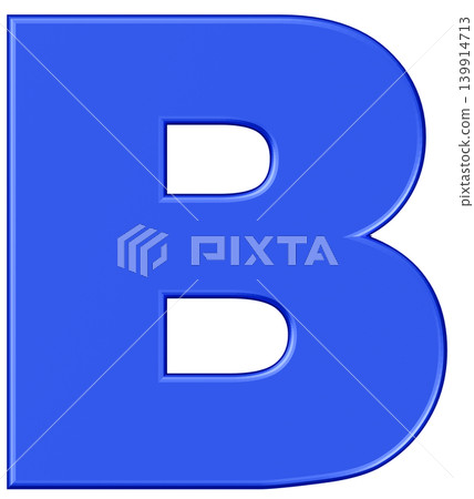 3D材質_字母_B_藍色 139914713