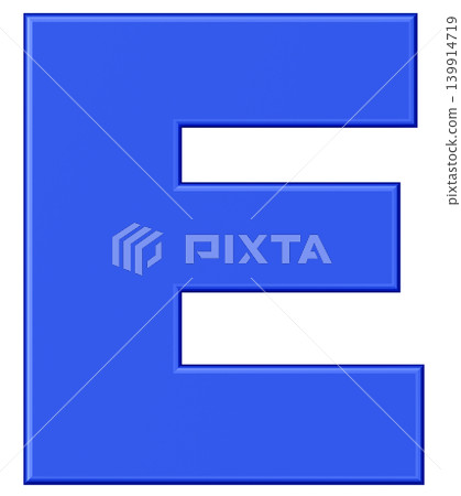 3D材質_字母E_藍色 3D材質_字母E_藍色 139914719