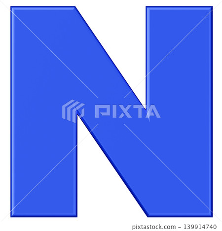 3D材質_字母_N_藍色 139914740
