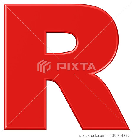 3D材質_字母_R_紅色 3D材質_字母_R_紅色 139914832