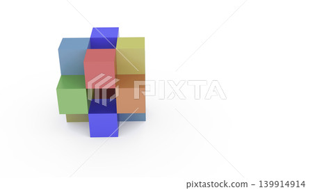 白色背景上的抽象彩色3D積木,象徵多樣性和建構性。推薦的簡報標題。 白色背景上的抽象彩色3D積木,象徵多樣性和建構性。推薦的簡報標題。 139914914