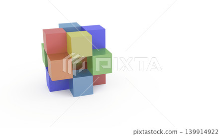 白色背景上的抽象彩色3D積木,象徵多樣性和建構性。推薦的簡報標題。 白色背景上的抽象彩色3D積木,象徵多樣性和建構性。推薦的簡報標題。 139914922