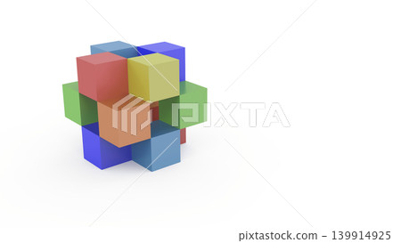 白色背景上的抽象彩色3D積木,象徵多樣性和建構性。推薦的簡報標題。 白色背景上的抽象彩色3D積木,象徵多樣性和建構性。推薦的簡報標題。 139914925