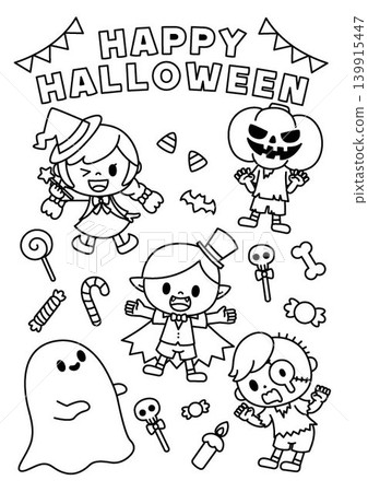Halloween coloring pages for kids Halloween coloring pages for kids 139915447