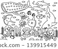兒童海洋主題著色書 139915449
