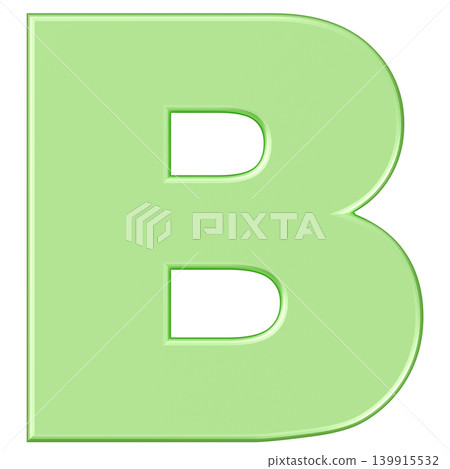 3D材質_字母_B_綠色 3D材質_字母_B_綠色 139915532
