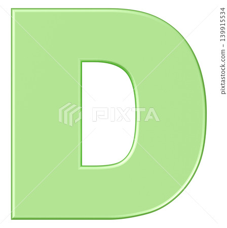 3D Material_Alphabet_D_Green 3D Material_Alphabet_D_Green 139915534