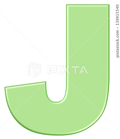 3D Material_Alphabet_J_Green 139915540