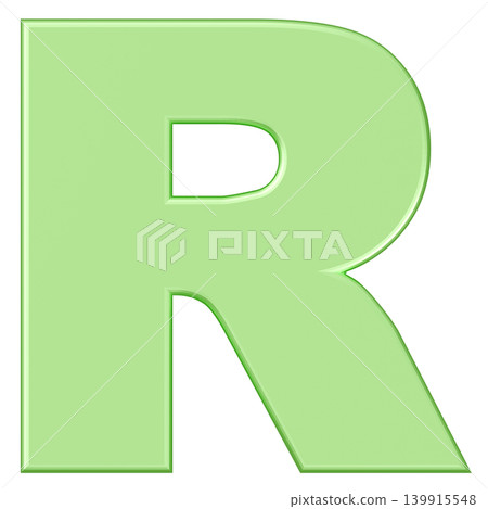 3D材質_字母_R_綠色 3D材質_字母_R_綠色 139915548