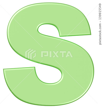 3D材質_字母_S_綠色 3D材質_字母_S_綠色 139915549