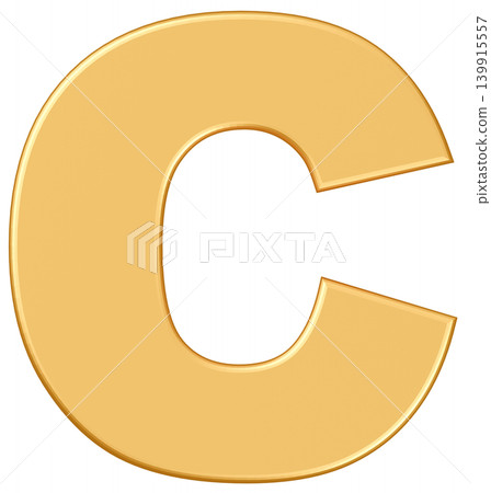 3D材質_字母_C_黃色 3D材質_字母_C_黃色 139915557