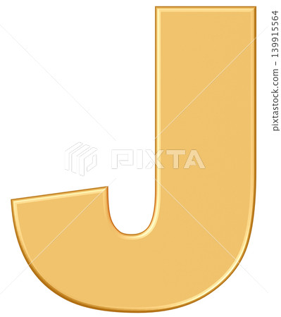 3D材質_字母_J_黃色 3D材質_字母_J_黃色 139915564