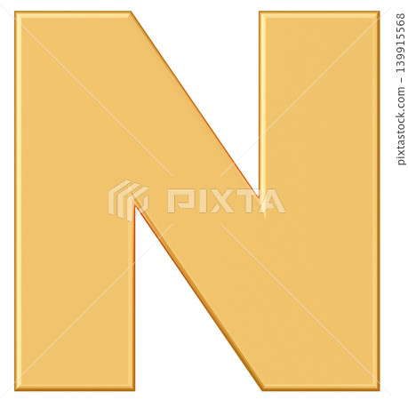 3D材質_字母_N_黃色 3D材質_字母_N_黃色 139915568