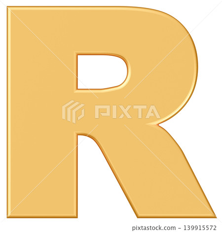 3D Material_Alphabet_R_Yellow 3D Material_Alphabet_R_Yellow 139915572