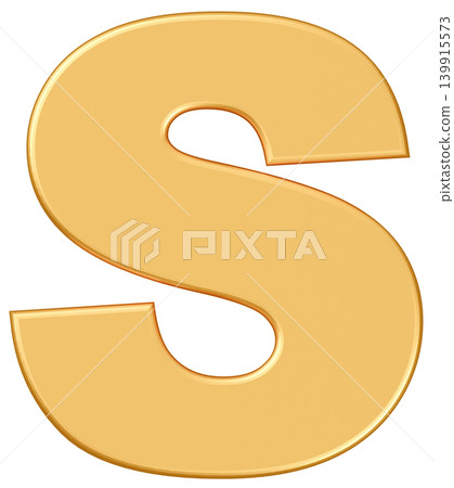 3D Material_Alphabet_S_Yellow 3D Material_Alphabet_S_Yellow 139915573