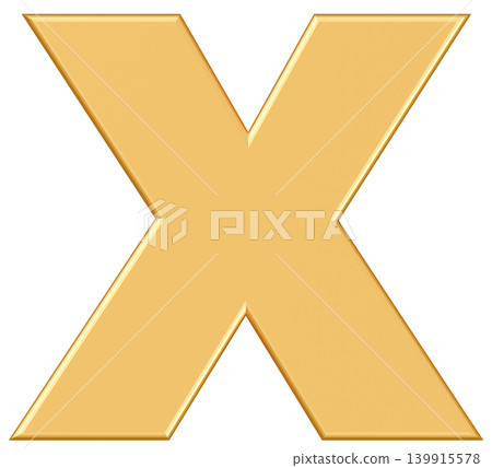 3D Material_Alphabet_X_Yellow 3D Material_Alphabet_X_Yellow 139915578