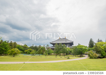 "Nara Prefecture" (May) [Tourist Spot] The back of Todai-ji Temple in Nara Prefecture 139916584