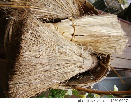 large brush made of grass for painting 139916657